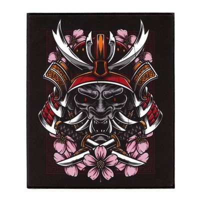 Cherry Blossom Demon Samurai Back Patch FotoPatch XL Embroidered Iron On - Image 1 of 2