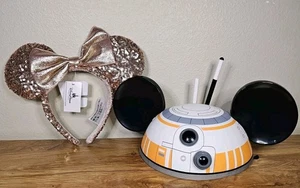 Disney Starwars Mickey Ears Minnie Ears Headband Rose Gold Sequin BB-8 - Picture 1 of 8