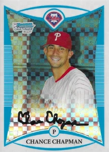 Tarjeta cromada Chance Chapman 2008 autógrafo/275 1st Bowman X-Fractor BCP21 casi nueva/como nueva - Imagen 1 de 2