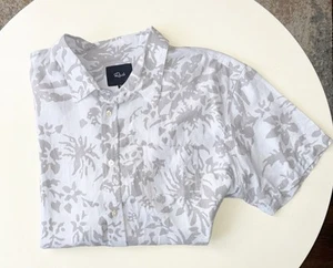 Rails Linen Blend Floral Short Sleeve Button Down Shirt Size XXL - Picture 1 of 5