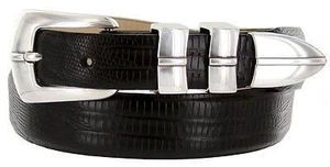 Marin Silver Genuine Full-Grain Cowhide Leather Designer Golf Dress Belt - Picture 1 of 4