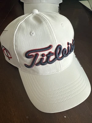 New Titleist Golf Hat MLB Minnesota Twins Adjustable Hat White