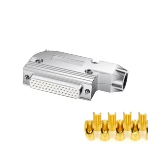 DB44 Stecker Buchse vergoldet Stecker D-SUB 44pin 3-reihig mit Metallgehäuseabdeckung - Bild 1 von 4