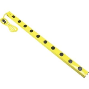 (1)-Yellow Jacket 9-Outlet Yellow Metal Power Strip with 5 Ft. Cord 5153 - Picture 1 of 1