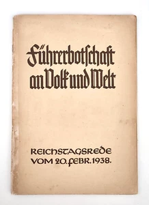 Germany 1938 Reichstag speech of February 20 - Picture 1 of 4