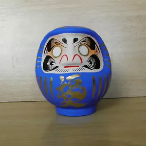 kleine Daruma Puppe in blauer Farbe mit Stift / Daruma bei Takasaki: Nr. 1 Gr. - Bild 1 von 7