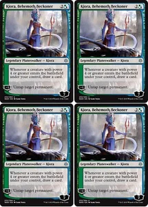 MTG - 4x KIORA, BEHEMOTH BECKONER - War of the Spark (U) - Picture 1 of 1