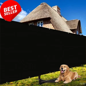 Black Privacy Fence Screen 4x50 Ft Heavy Duty Mesh Shade for Garden Yard - Picture 1 of 12