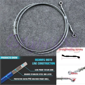 fit for 250cm Racing Braided Steel Hydraulic Reinforce Brake line Oil Hose - Picture 1 of 8