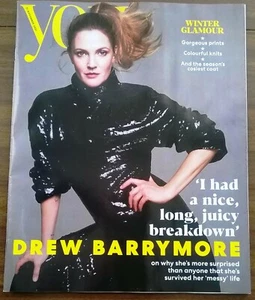 DREW BARRYMORE on Cover & Within YOU Magazine, November 2021. Free UK Post - Imagen 1 de 3