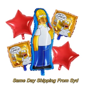 The Simpsons Family Foil Balloons Birthday Party Decoration AU Shipping From SYD - Picture 1 of 10