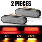 2X 4" Red Yellow LED Truck Trailer Light Bar Turn Signal Flowing Tail Brake DRL