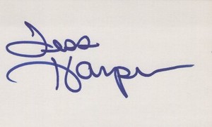 Tess Harper signed 3x5 card Vintage
