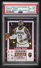 2017-18 Contenders Draft Picks Season Cracked Ice Ticket /23 LeBron James PSA 8