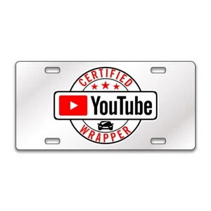 CERTIFIED WRAPPER Chrome or Black Acrylic Standard License Plate CUSTOM LP0242 - Picture 1 of 9