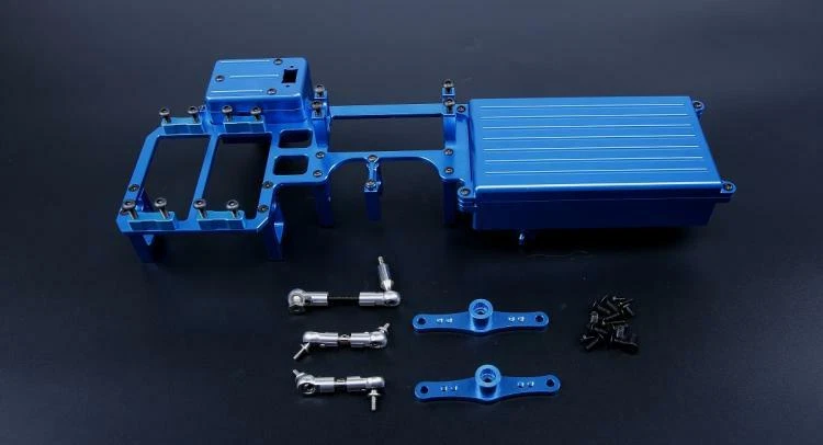 CNC Alloy Equipment box set dual servo tray for Losi 5ive-T Rovan LT 1/5 rc car - Image 1 of 1