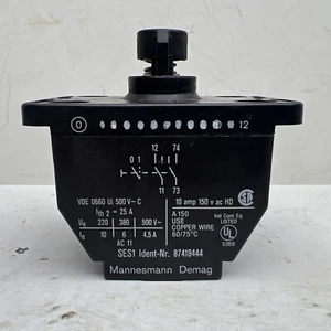 🔥Mannesmann Demag 87419444 Contact Block 25A/500V-10A/150V,Used,FreeShip🇺🇸 - Picture 1 of 4