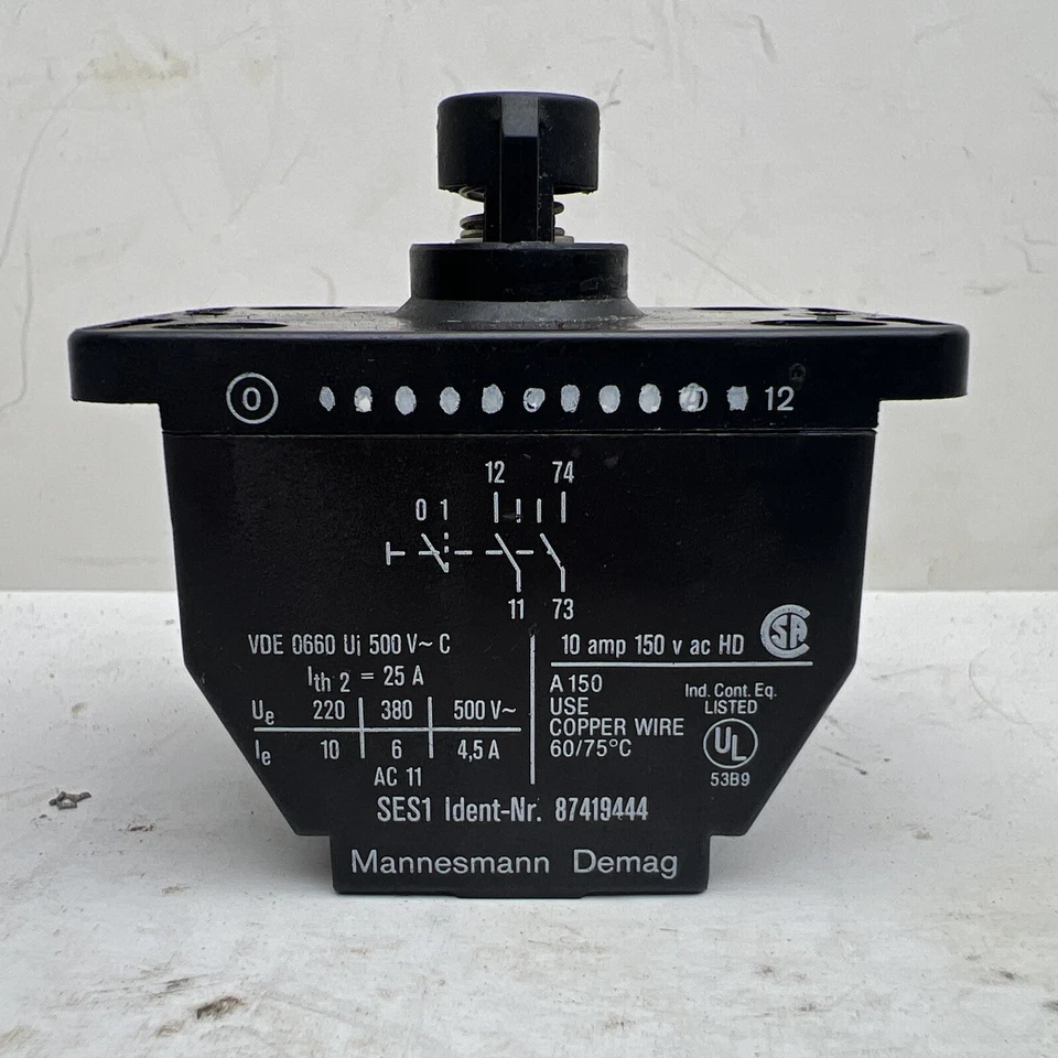 🔥Mannesmann Demag 87419444 Contact Block 25A/500V-10A/150V,Used,FreeShip🇺🇸 - Image 1 of 4