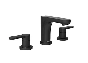 SYMMONS WIDESPREAD BATHROOM FAUCET MATTE BLACK OR CHROME (8"-16" LAYOUT) - Picture 1 of 8