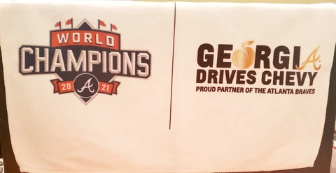 Atlanta Braves 2021 World Champions Terry Cloth Towel 16-1/2"x11" Cover