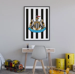 Newcastle United f.c arte de pared moderno impresión de flores, equipo de aficionados al fútbol - Imagen 1 de 2