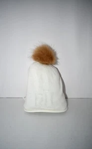 Lauren Ralph Lauren Textured Logo with Pom Hat in Ivory#LC0543 NWT - Picture 1 of 4