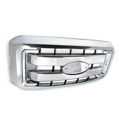 Chrome Grille Grill Assembly For 2011-2016 Ford F250 F350 F450 F550 Super Duty - Image 1 of 4