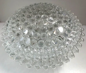 VINTAGE CLEAR BUBBLE GLASS CEILING DOME SAUCER LIGHT SHADE 1960s MID CENTURY - Picture 1 of 8