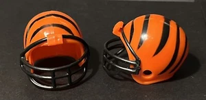 Lot Of 2 2009 Cincinnati Bengals NFL 2” Plastic Toy Mini Helmets - Picture 1 of 4