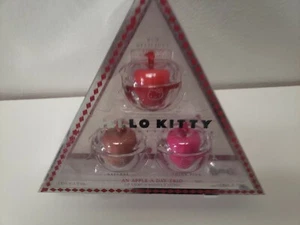HELLO KITTY An Apple A Day Trio Lip Balms 40th Anniversary NIB - Picture 1 of 8