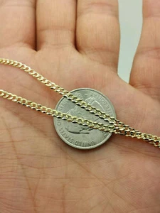 $4000 14K Solid Yellow Gold Cuban Link Chain Necklace 18" Italy - Picture 1 of 8