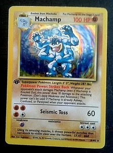 Pokemon Machamp 1. Edition Holo Rare 8/102 Base Set Karte EXC/NEAR MINT - Bild 1 von 2