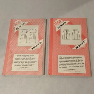 Colette Patterns 1001 / 1005 Macaron Dress & Beignet Skirt Ladies Sewing UNCUT - Picture 1 of 10