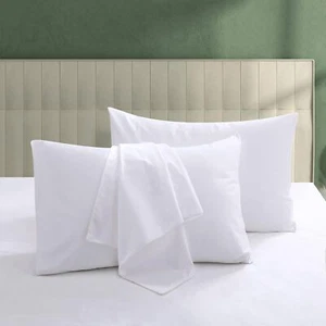 100% Egyptian Cotton Pillow Protectors Set of 2 600 Thread Count Standard Siz... - Picture 1 of 2