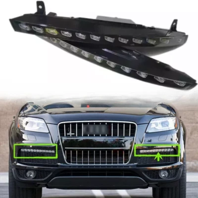 For Audi Q7 2010-2015 LED DRL Daytime Running Light with Turn Signal Lamp - Image 1 of 4