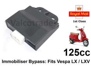 CDI Immobiliser Bypass Unit Fits Piaggio Vespa LX125 LX4 LXV S 125cc LX 125 - Picture 1 of 3