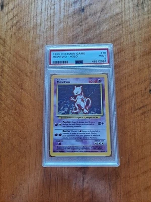1999 Pokemon Base Set Unlimited #10 Mewtwo Holo Rare PSA 9 - Image 1 of 3