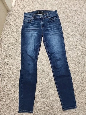 Jeans jeans Kut From The Kloth 8 feminino Mia cintura alta skinny lavagem escura 30x31 - Imagem 1 de 4