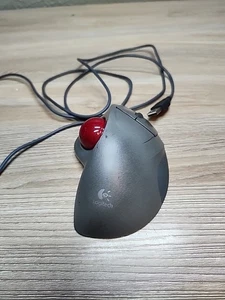 LOGITECH T-BB18 TrackMan Wheel Marble Mouse USB Corded Trackball Ball *Tested* - Picture 1 of 8