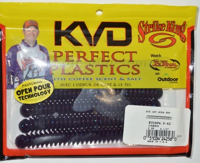 Strike King KVD 4.5 英寸完美塑料 supa 炒法式咖啡香味 junebug — 第 1/3 张图片