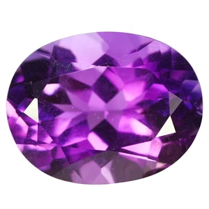 3.74 Ct Phenomenal Oval 11.3 x 8.9 MM Purple Blue Bolivia Natural Amethyst - Picture 1 of 5