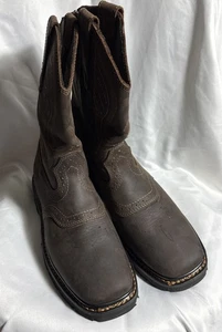 Cody James C9WR5 Herren Braun Leder Zum Überziehen Arbeit Westernstiefel Größe 8,5 EE Neu ohne Etikett - Bild 1 von 8