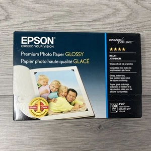Epson S041727 Premium Photo Paper Glossy 100 Sheets 4x6 Ink Jet 2010 NEW - Picture 1 of 5