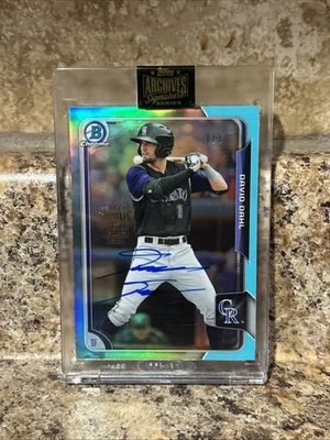 David Dahl 2021 Topps Archives Auto #d 1/1 SSP BOWMAN - Изображение 1 из 3