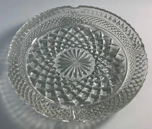 Vintage Anchor Hocking Wexford Aschenbecher schweres kristallklares Glas groß 8-1/2" - Bild 1 von 8