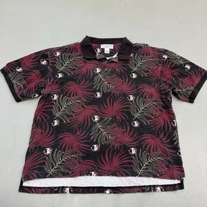 Polo NCAA FSU Florida State Uomo 2XL Boca Classics Calcio Rosso Marrone - Foto 1 di 8