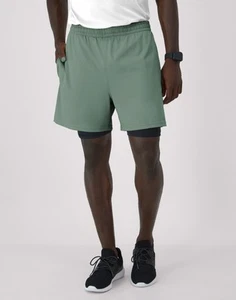 Hanes Moves Men's 2-in-1 Gym Shorts, 5" Inseam - Picture 1 of 61