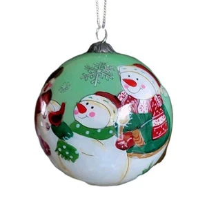 Li Bien 2012 Handpainted Inside Glass Globe Christmas Ornament 3.5" Original Box - Picture 1 of 10