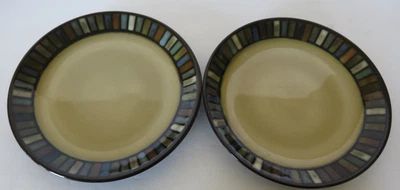 Juego de 2 Platos de Ensalada Sonoma Life Style Vallejo Azul 8 1/2" Aspecto Mosaico Reemplazar Foto 1 de 4