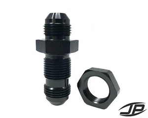 6 AN Male to 6 AN Male Bulkhead Straight Adapter With Nut - Picture 1 of 1